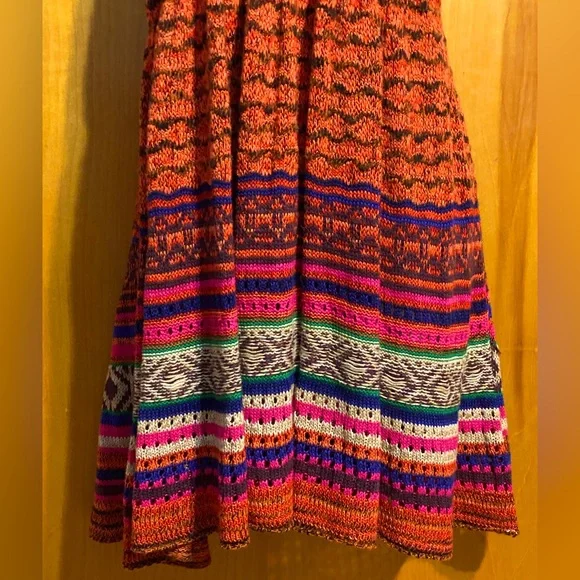 FINAL PRICE NWT,Free People Rare Heart crochet sweater dress,red/multi size S - Picture 4 of 15